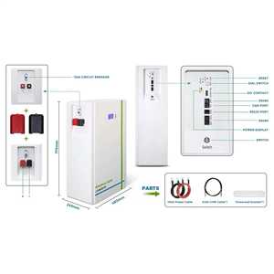 Batterie LiFePO4 100Ah pour usage domestique, grade 51,2V, système d'énergie solaire 10kW, communication CAN, montage mural, IP65, pour stockage d'énergie domestique - Product Image 6