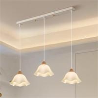 Simple et pratique fleurs de fer salon fond mur lustre chaud et romantique chambre chevet acrylique suspension lumière