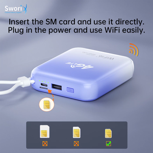 Sworix Ngân Hàng Điện Wifi6 Router Với 10000MAh Li-On Pin <span class=keywords><strong>2</strong></span> Trong <span class=keywords><strong>1</strong></span> Mở Khóa Di Động Pocket Wifi Router Cắm Và Chơi - Product Image 2
