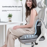 Coussin de siège et dossier ergonomiques 3D tout-en-un avec mousse à mémoire de forme pour le soutien lombaire, idéal pour l'été