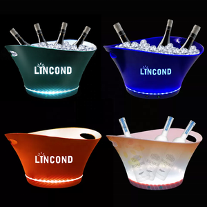 Thanh lịch màu xanh lá cây LED thay đổi màu sắc nhựa rượu vang LED Xô đá cho câu lạc bộ đêm & Bar - Product Image 5