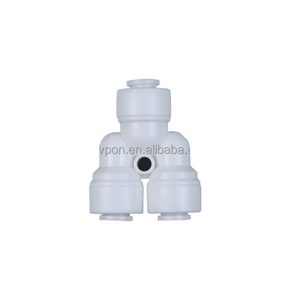 <strong>RO</strong> Y Type 3/8 Inch Tubing OD Two-Way Water <strong>Quick</strong> <strong>Connect</strong> Plastic Tube Fittings White Push <strong>Connect</strong> Plastic Water <strong>Filters</strong> - Product Image 2