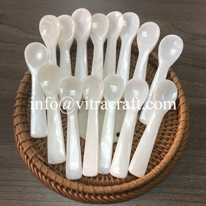 Cuchara tradicional de nácar de alta calidad y lujosa, cuchara de caviar, cuchara de ostra tamaño 8cm hecha a mano Vietnam - Product Image 4