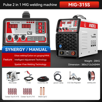 ANDELI MIG315S 220V/380V 315A 20KG gouge à fil 2 en 1 pour toute la journée 24 heures machine à souder MIG industrielle à usage intensif