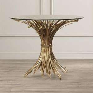 Vente en gros Prix le plus bas Supports modernes à herbe de blé doré Console Tables d'appoint pour la décoration du salon - Product Image 1