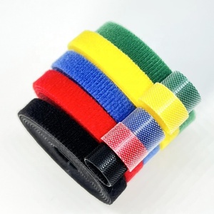 Fastener Tape Colorful Adjustable Reusable Double Side Back to Back Self Locking adhesive <strong>Hook</strong> <strong>and</strong> <strong>Loop</strong> Cable Wire - Product Image 1