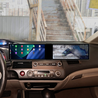 ZWNAV Pantalla LCD Dual de 12.3 Pulgadas para Honda Civic 2006-2011, Reproductor Multimedia con Reproductor de CD, Conexión USB, Navegación GPS