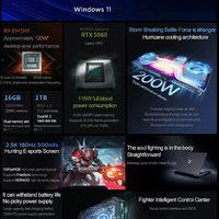 Laptop Gaming Lenovo Lecoo Bellator 7000 2025 R9-8945HX 16GB 1TB GeForce 8GB-RTX 5060 Layar 16-inci 180Hz 2.5K Laptop Esports