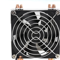 Refroidisseur d'air pour processeur Everflow, dissipateur thermique liquide de 90 mm, 4 caloducs, ventilateur PWM en aluminium et cuivre à 4 broches pour LGA 2011/1366/1150/1151/1155/1156