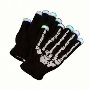 Guantes de Dedo de Esqueleto Luminosos LED para Halloween, Guantes Intermitentes para Fiestas, para Uso en Exteriores - Product Image 2