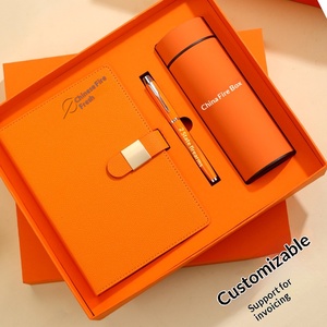 Set de Regalo Corporativo Premium, Libreta de Cuero con Logotipo Personalizado y Vaso de Acero Inoxidable con USB, Idea de Regalo Corporativo de Lujo - Product Image 1