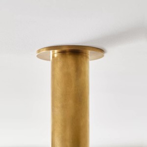 Lampu Sorot Kuningan Gaya Postmodern Nordik untuk Ruang Tamu, Lampu Mewah untuk Balkon dan Koridor, Lampu Plafon Ebell Medium Flush Mount - Product Image 6