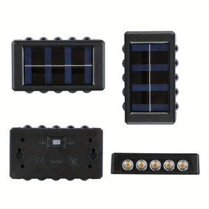 12 heures d'éclairage <span class=keywords><strong>1</strong></span> packs de 10 led murale allée led solaire lumière de jardin lampes solaires extérieures étanches