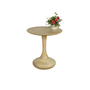 Table d'appoint ronde de construction durable Mobilier de maison décoratif en bois de manguier massif pour le salon, la chambre à coucher ou le bureau - Product Image 2