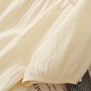 <span class=keywords><strong>Chemise</strong></span> ample à col carré ajouré en dentelle patchwork grande taille pour <span class=keywords><strong>femme</strong></span>, nouvelle <span class=keywords><strong>chemise</strong></span> en mousseline à <span class=keywords><strong>trois</strong></span> manches pour l'été - Product Image 5