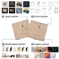 Pochette à bijoux en microfibre de daim écologique ivoire avec bouton, emballage de luxe personnalisé avec logo, sac de rangement