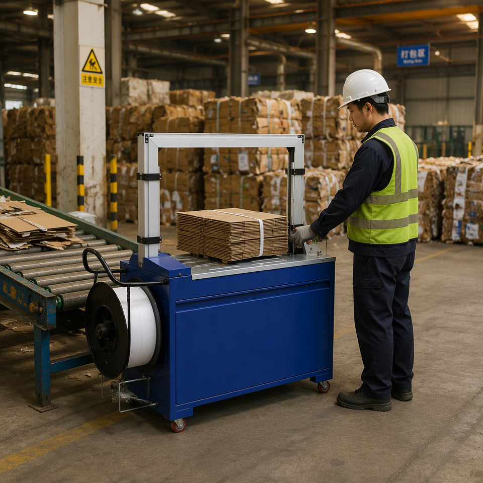 Waste Paper Bale Bundling Recycling Plant Carton Box Strapping Machines ...