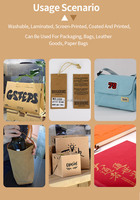Tela de Papel Kraft Biodegradable con Revestimiento de Resina de Doble Cara, Lavable, Ecológica, Cuero Vegano para Proyectos de Costura y Manualidades
