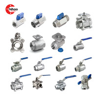 Mini vanne à bille en acier inoxydable 304 haute pression, filetage femelle BSP NPT 1/4 3/8 1/2 pouce pour système de compresseur d'air