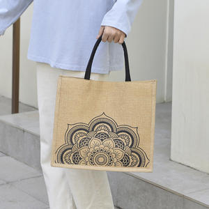 2024กระเป๋าผ้าลินินแฟชั่นจุลได้มากกระเป๋าช้อปปิ้งแบบเรียบง่ายสำหรับผู้หญิงนักเรียนคุณแม่ - Product Image 4