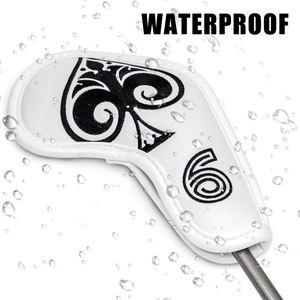 Hot Sale Golf Club <b>Head</b> <b>Covers</b> White Background with Spade Customized Logo Premium Leather Golf Iron <b>Head</b> <b>Covers</b> - Product Image 3