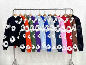 Felpa con Cappuccio da <span class=keywords><strong>Uomo</strong></span> in DenimTears con Stampa Puff, 450gsm, 100% <span class=keywords><strong>Cotone</strong></span>, Vestibilità Ampia, Traspirante, Anti-Piega - Product Image 4