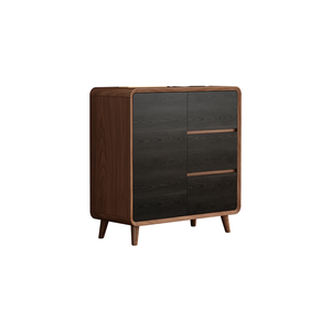 <span class=keywords><strong>Aparador</strong></span> de madera negro retro moderno, muebles de comedor de roble con cajones <span class=keywords><strong>para</strong></span> pasillo de entrada de cocina - Product Image 1