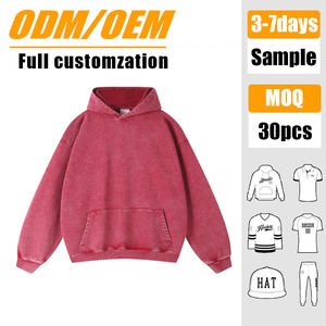 Sudadera con Capucha Extra Grande de Estilo Retro Lavada al Ácido Unisex de 350 G/M², Sudadera de Otoño de Felpa de Algodón de Alta Calidad Personalizada - Product Image 1