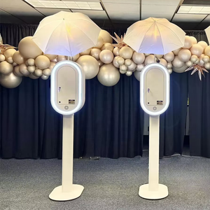 2025 साल्सा ओवल डीस्लर आईपैड फोटो बूथ के साथ ऐक्रेलिक मिरर शेल सेल्फी फोटोबूथ केस - Product Image 4