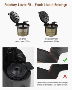 Filtros de Café Reutilizables y Ecológicos de Acero Inoxidable 304 con Asa de Malla para Cafeteras de Goteo de 4-5 Tazas - Product Image 4