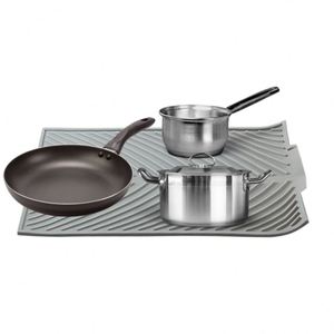 Tapis de séchage en silicone pour vaisselle – Garde les comptoirs de cuisine propres et secs – Doux, durable, facile à ranger – 51,5x41cm – Protection pour égouttoir - Product Image 3