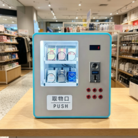 Mini distributeur automatique de table pour cigarettes et cartes, à monnayeur, en métal blanc, avec paiement personnalisé par code QR, pour les magasins 7-Eleven