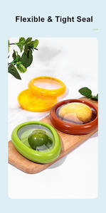 4 contenedores <span class=keywords><strong>de</strong></span> almacenamiento <span class=keywords><strong>de</strong></span> plástico reutilizables para cebolla, aguacate, limón, ajo y <span class=keywords><strong>tomate</strong></span> para organización <span class=keywords><strong>de</strong></span> alimentos en nevera - Product Image 5