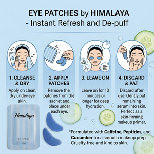 Patchs Hydrogel <span class=keywords><strong>Anti</strong></span>-<span class=keywords><strong>Cernes</strong></span> et <span class=keywords><strong>Anti</strong></span>-Poches à la Caféine et aux Peptides, Hydratants, Sous Marque Privée - Product Image 4