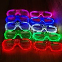 Lunettes LED Lumineuses pour Adultes et Enfants, Accessoires de Noël, Halloween, Cosplay, Fête Néon, Cœur, Jouet