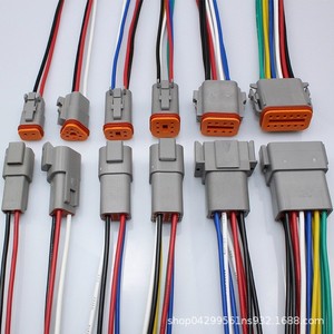 ขั้วต่อสายไฟรถยนต์ Dechi DT06-2S แบบ 2 ถึง 12 พิน ตัวผู้ ตัวเมีย กันน้ำ สีเทา สีส้ม พลาสติก - Product Image 3
