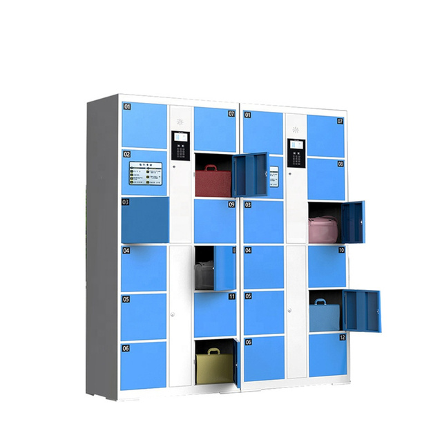 RFID Barcode Smart Storage Assembled Cabinet Electronic Lock Metal & Steel Material for Supermarket Storage Lockers