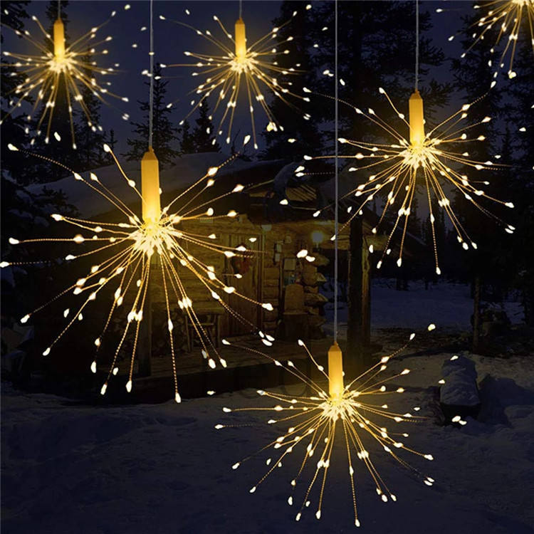 1200 LED Rechargeable Firework Lights - Remote Control Starburst Fairy Lights With 8 Modes