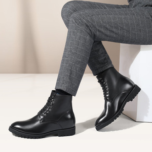 <span class=keywords><strong>Zapatos</strong></span> Negros para <span class=keywords><strong>Hombre</strong></span>, Botines <span class=keywords><strong>Chelsea</strong></span>, <span class=keywords><strong>Zapatos</strong></span> de Vestir con Aumento de Altura de 8 cm / 3.15 Pulgadas para Invierno - Product Image 6