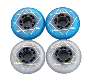 Roue de patin à roulettes en ligne de quatrième génération à neuf roues, frein en PU résistant à l'usure, frein fantaisie, frein spécial - Product Image 1