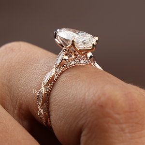 Bague de fiançailles en diamant de laboratoire de qualité supérieure de 4,1 carats pour femmes en argent, or 10 carats, or 14 carats, or 18 carats - Product Image 4