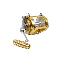 Moulinet de pêche à la traîne usiné personnalisé Moulinet de pêche en bateau Corps en alliage d'aluminium Grande capacité de ligne