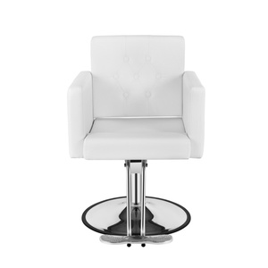 Silla de barbero de salón hidráulica con mechones negros elegantes modernos con material de PVC Barbero de inspiración vintage esencial para estilistas - Product Image 6