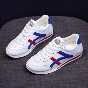 Zapatillas deportivas retro para mujer con bloques de color, con cordones, suela ligera y suave, antideslizantes, para caminar a diario, informales. - Product Image 5