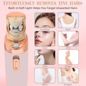 Rasoio Elettrico 2 in 1 per Viso <span class=keywords><strong>Donna</strong></span> Epilatore Cordless Mini per Rimozione Peli di Viso, Mani, Gambe, Ascelle - Product Image 5