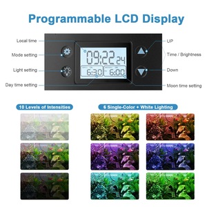 Fullagin 5 pieds 3 pieds Smart Auto On Off LCD WRGB spectre complet <span class=keywords><strong>Led</strong></span> élèvent la lumière <span class=keywords><strong>Led</strong></span> planté <span class=keywords><strong>Aquarium</strong></span> lumières <span class=keywords><strong>pour</strong></span> <span class=keywords><strong>aquarium</strong></span> - Product Image 2
