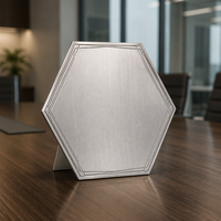 Nouvelle conception AI : Plaque trophée en acier inoxydable brossé avec gravure personnalisée pour événements d'entreprise et cérémonies de remise de prix