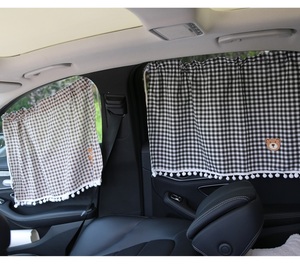 Pare-soleil de fenêtre latérale Ours brun Rideaux en coton/lin Cuisine Demi-court Protection pour bébé Chambre d'enfant Utilisation à la maison et en voiture Écologique - Product Image 6