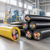 Câble d'alimentation flexible isolé en caoutchouc, étanche, homologué TUV CE, 450/750V, âme en cuivre, usage intensif pour applications industrielles extérieures