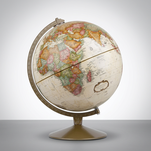 Nuevo Globo Terráqueo Metálico Personalizado para Decoración de Oficina o Escuela, Globo Terráqueo de Escritorio con Base de Madera a Precio Económico - Product Image 1